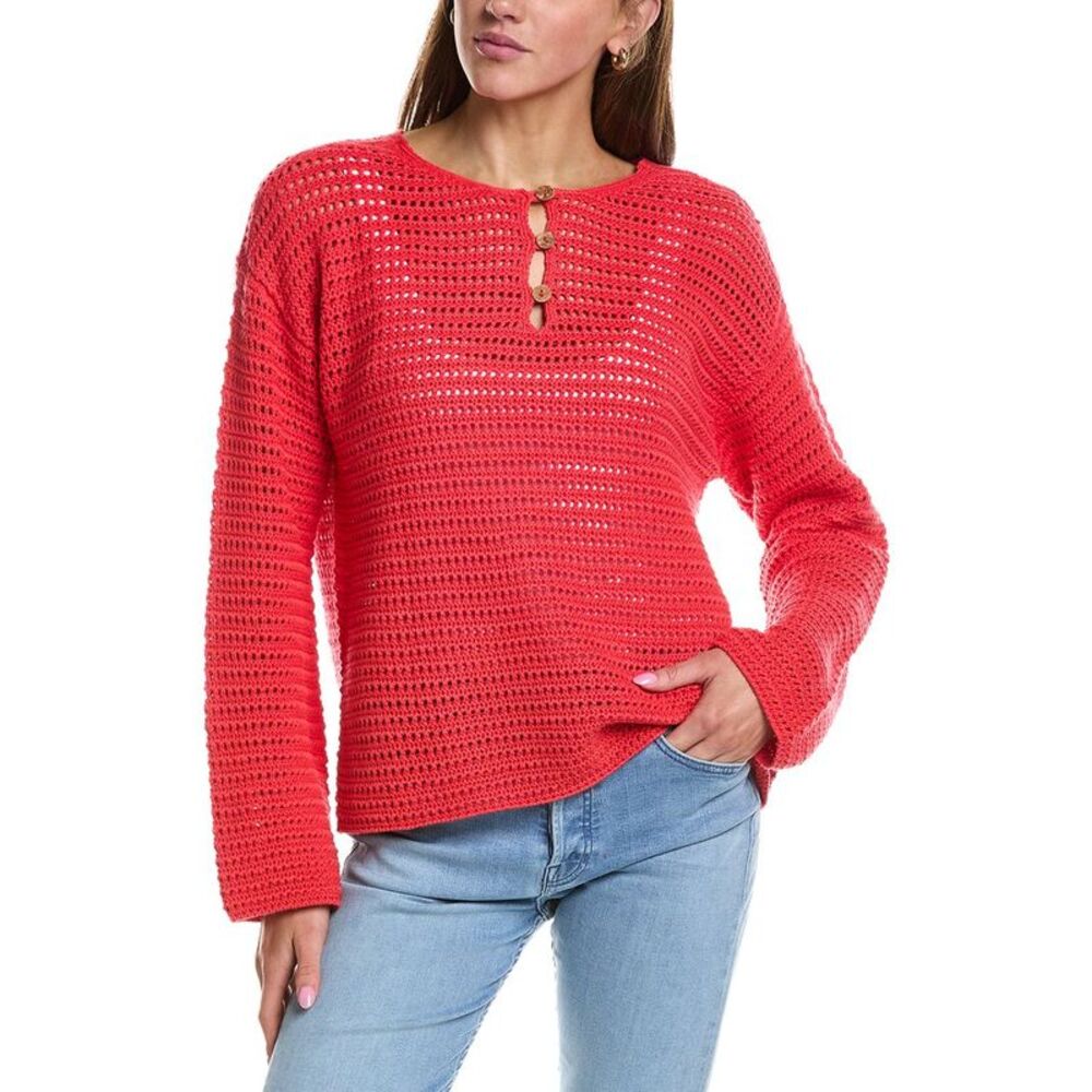 Rd Style Womens  Moana Henley Neck Pullover, Pink
